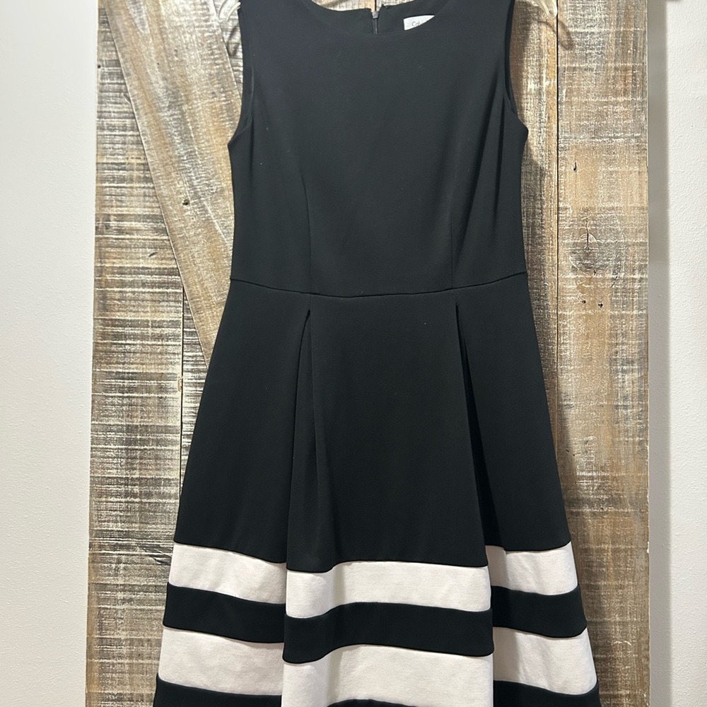 Calvin Klein Black and White Dress